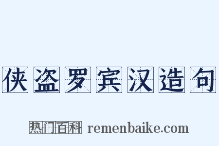 侠盗罗宾汉造句是什么意思的图片